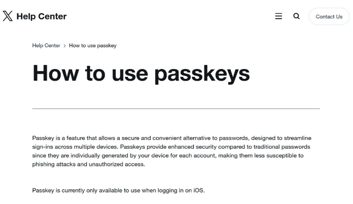 仓山苹果维修店铺分享iOS用户如何通过通行密钥(Passkey)登录 